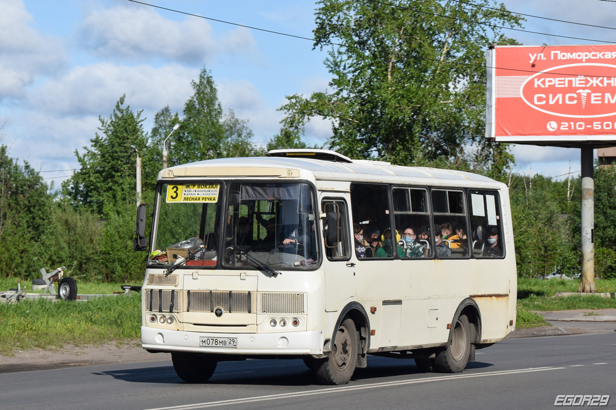 Архангельская область, ПАЗ-32054 № М 078 МВ 29