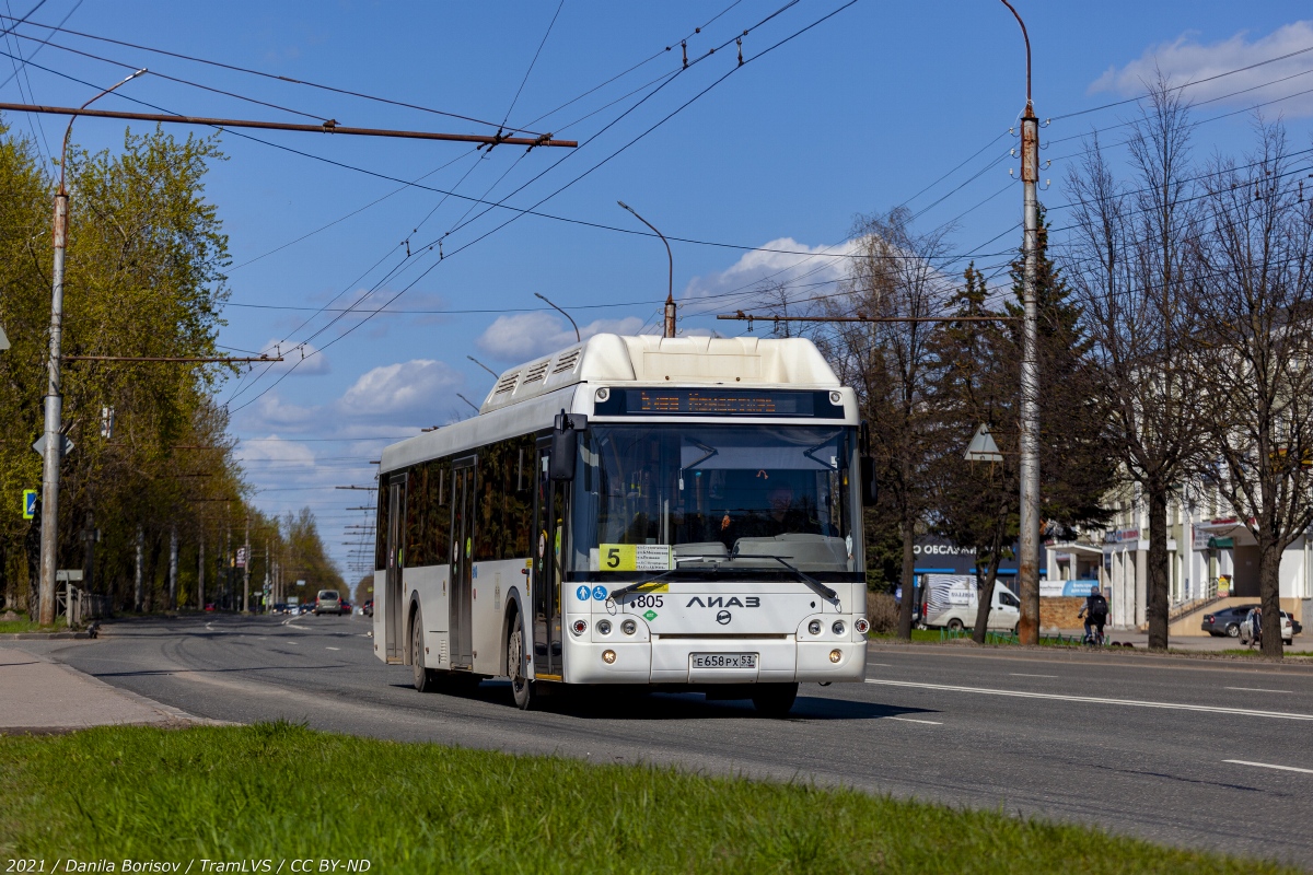 Новгородская область, ЛиАЗ-5292.67 (CNG) № 805