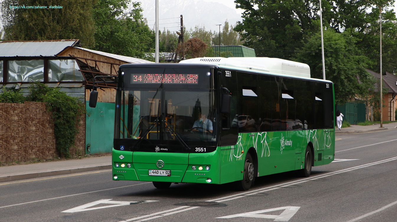 Алматы, Golden Dragon XML6125CN (Hyundai Trans Auto) № 3551 Алматы, Golden Dragon XML6125CN (Hyundai Trans Auto) № 3551