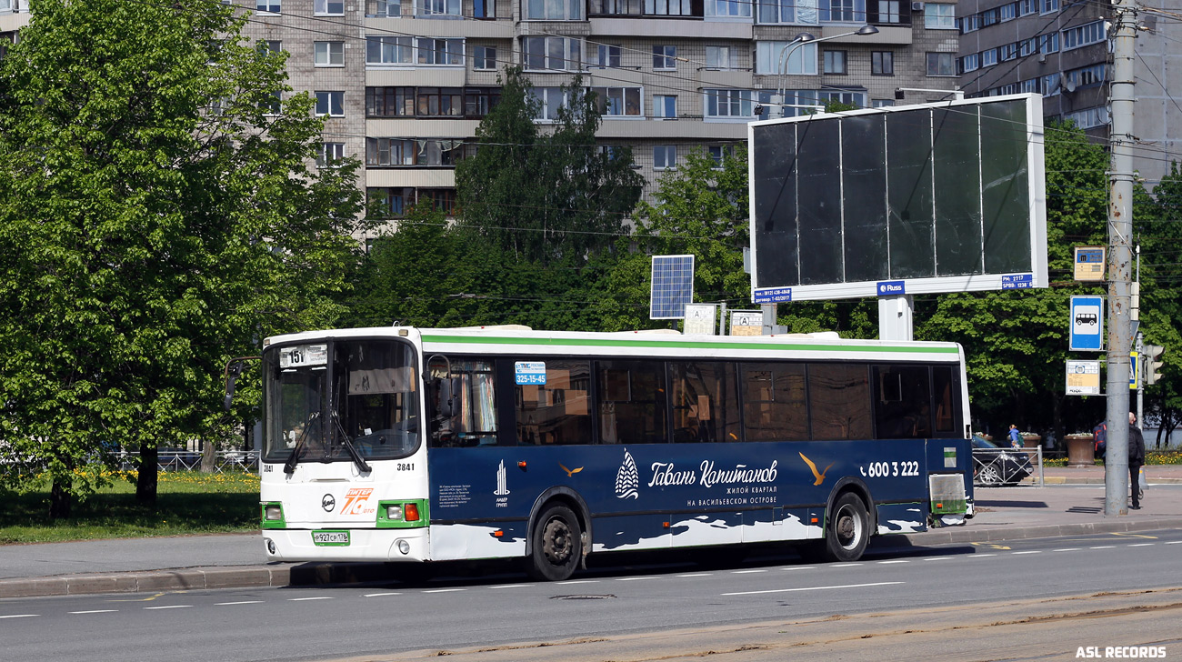 Санкт-Петербург, ЛиАЗ-5293.60 № 3841