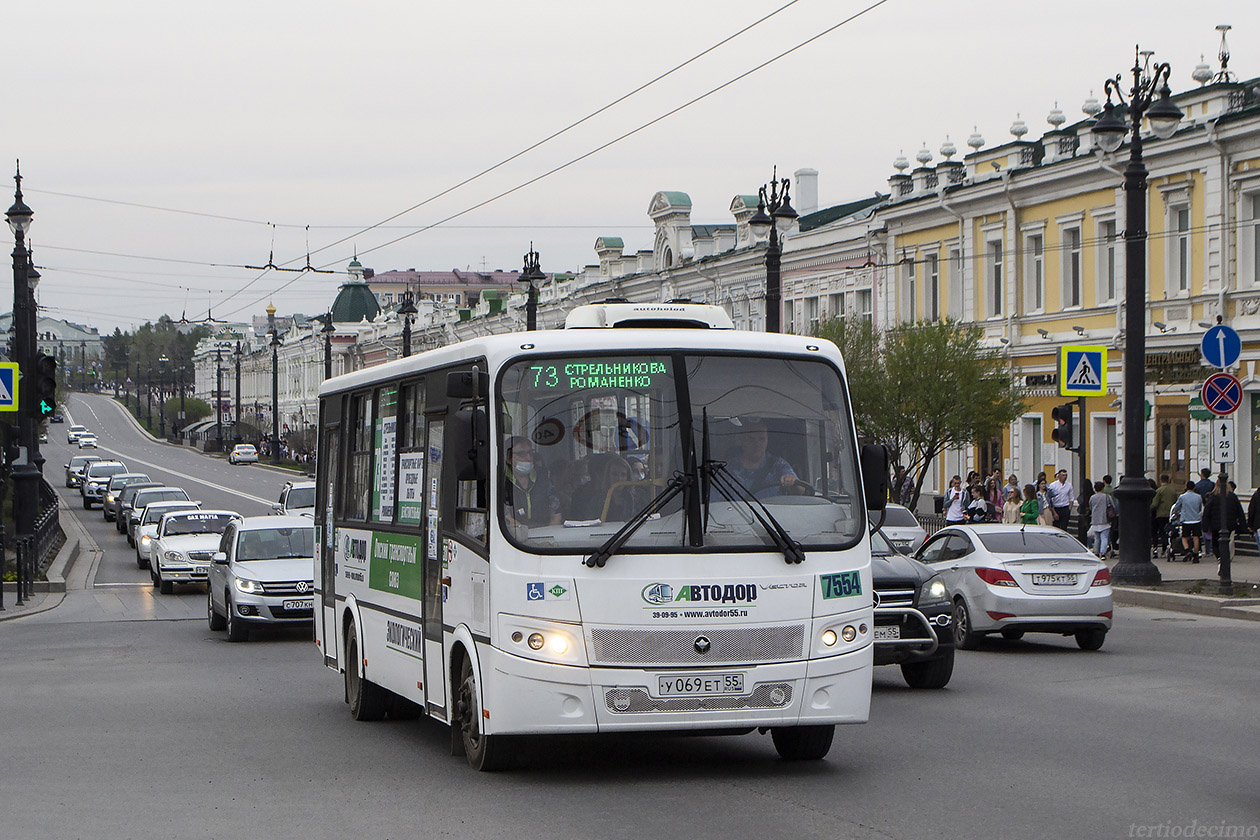 Omsk region, PAZ-320412-14 "Vector" # 7554