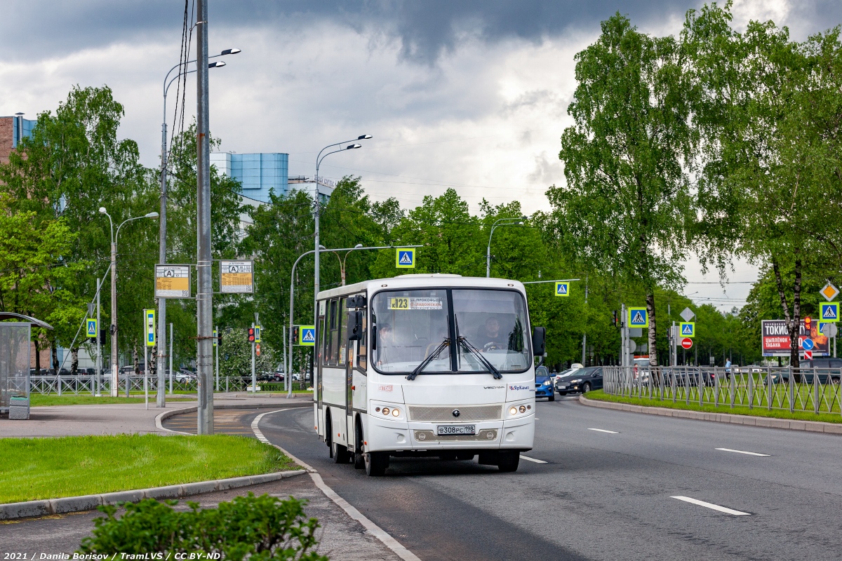 Санкт-Петербург, ПАЗ-320402-05 "Вектор" № В 308 РС 198