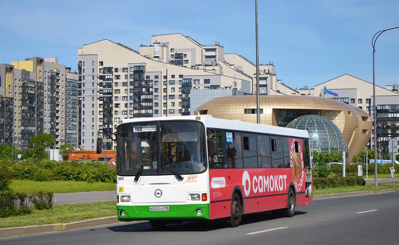 Санкт-Петербург, ЛиАЗ-5293.60 № 3651