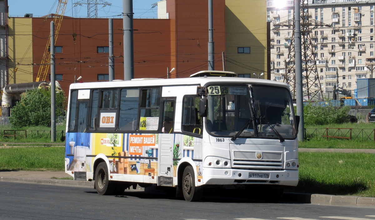 Санкт-Петербург, ПАЗ-320412-05 № 7863