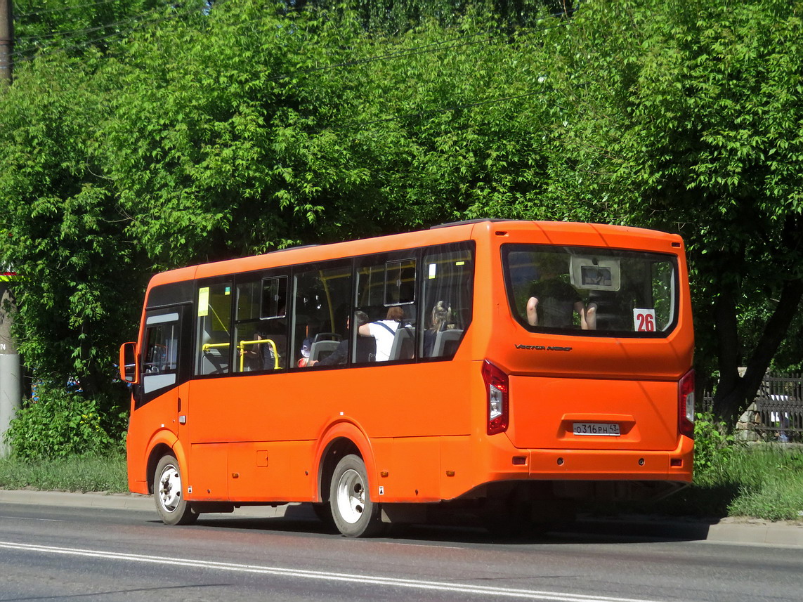 Kirov region, PAZ-320405-04 "Vector Next" # О 316 РН 43