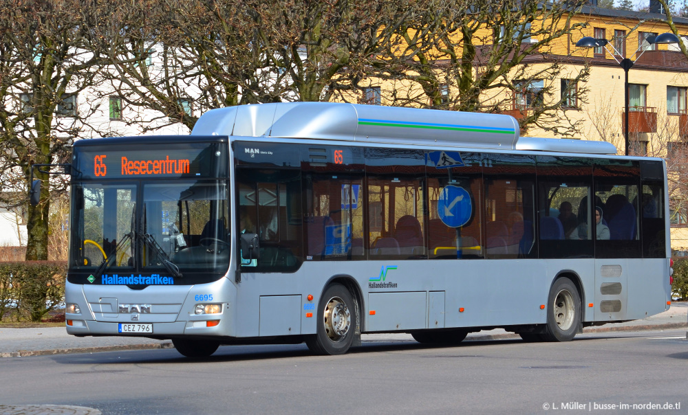 Швеция, MAN A21 Lion's City NL313 CNG № 6695