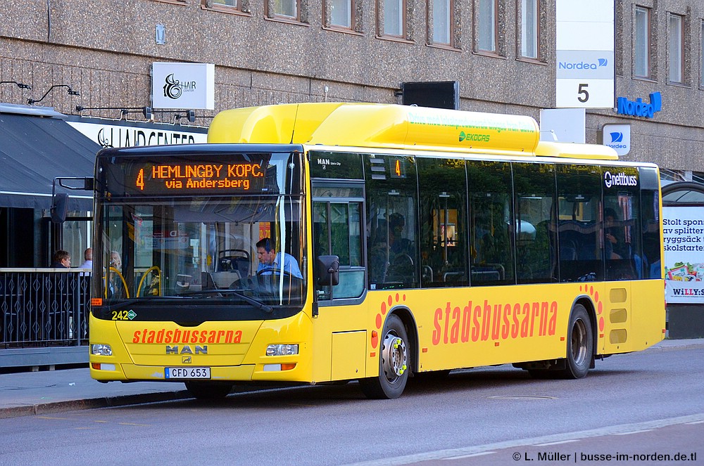 Швеция, MAN A21 Lion's City NL313 CNG № 242