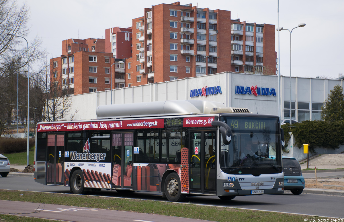 Литва, MAN A21 Lion's City NL273 CNG № 945