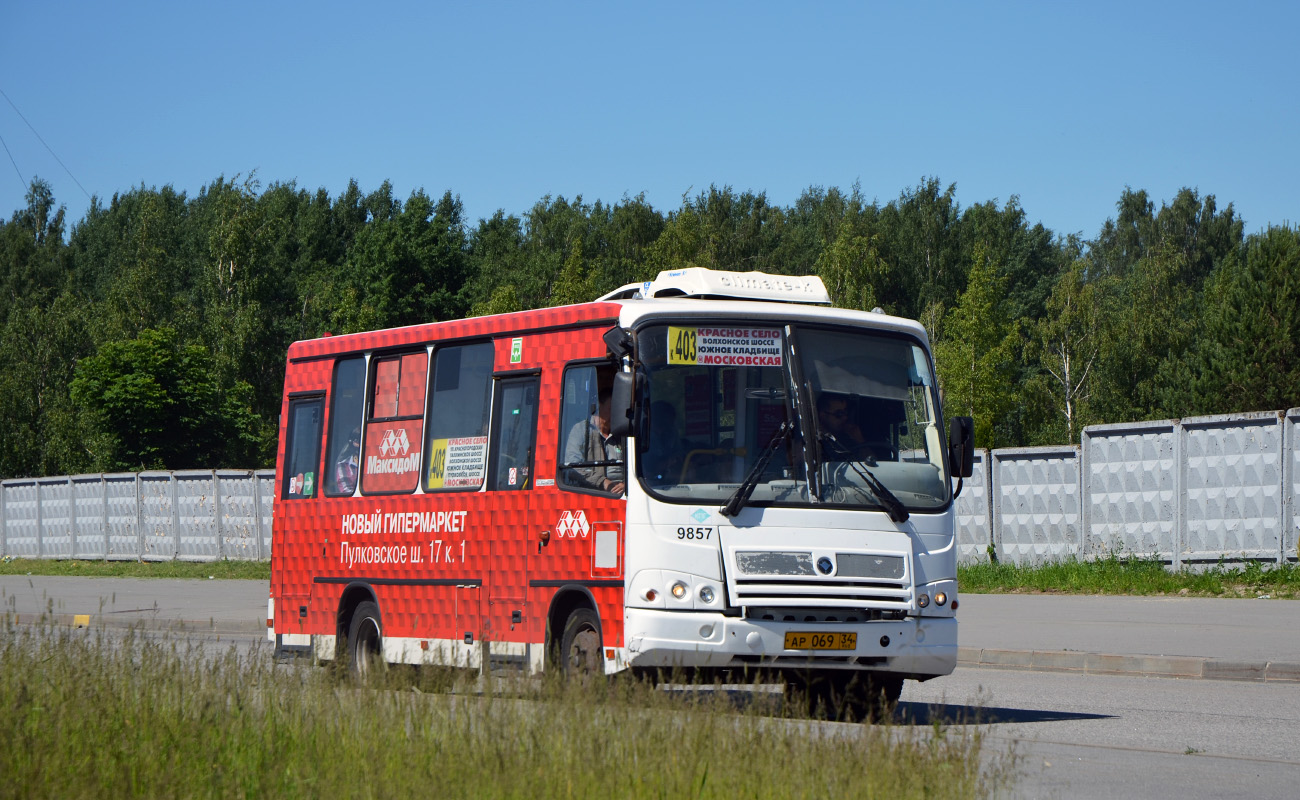 Санкт-Петербург, ПАЗ-320302-11 № 9857