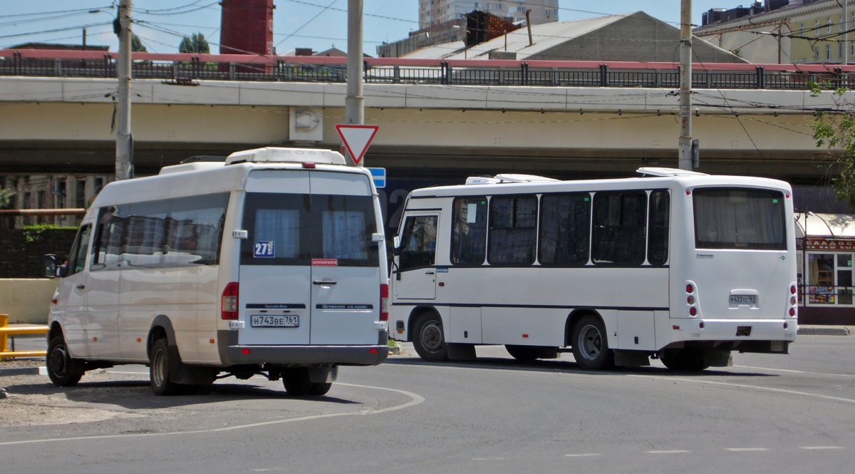 Ростовская область, Луидор-223237 (MB Sprinter Classic) № Н 743 ВЕ 761; Ростовская область, ПАЗ-320302-11 "Вектор" № Р 441 ТС 161