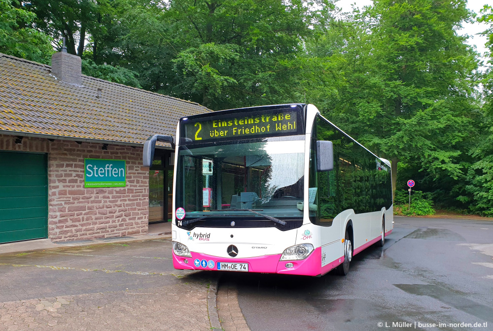 Нижняя Саксония, Mercedes-Benz Citaro C2 hybrid № 74