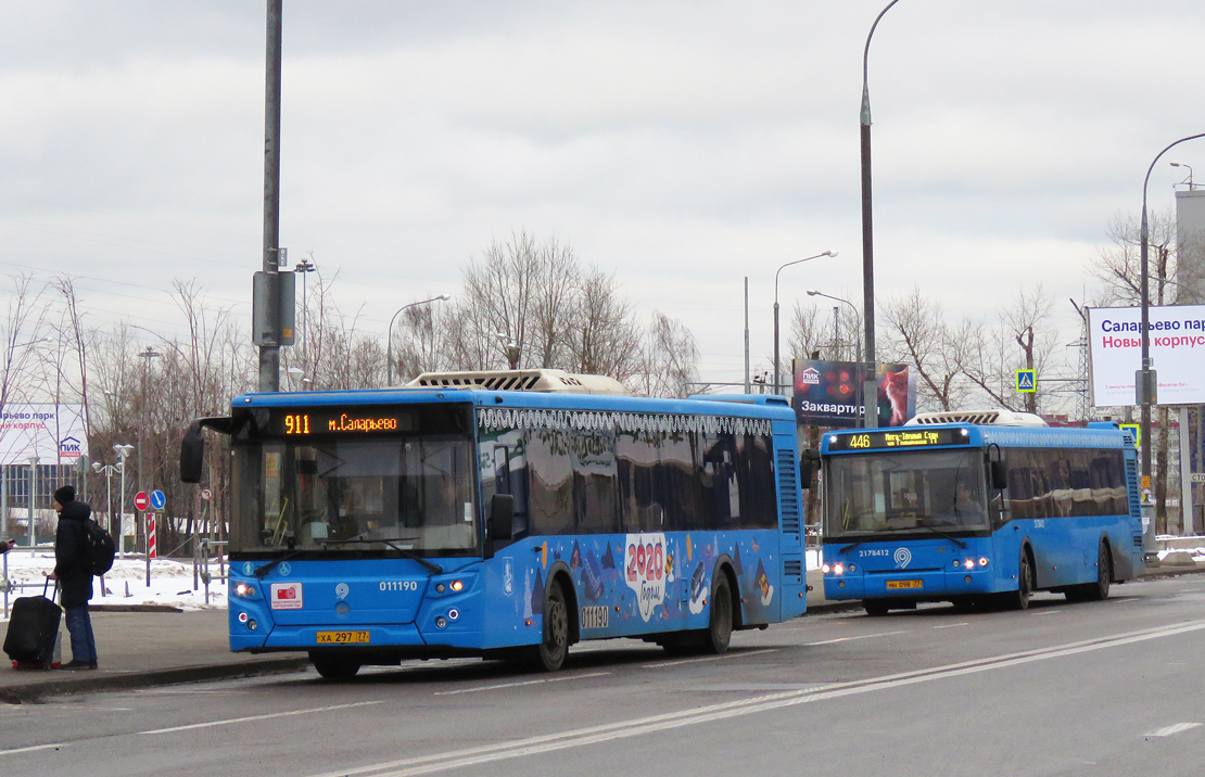 Москва, ЛиАЗ-5292.65 № 011190; Москва, ЛиАЗ-5292.65 № 2178412