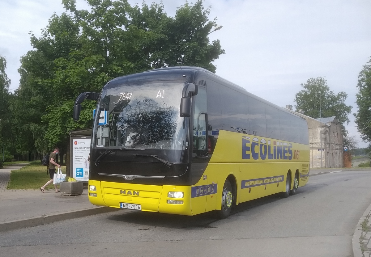 Латвия, MAN R08 Lion's Coach L RHC444 L № 338