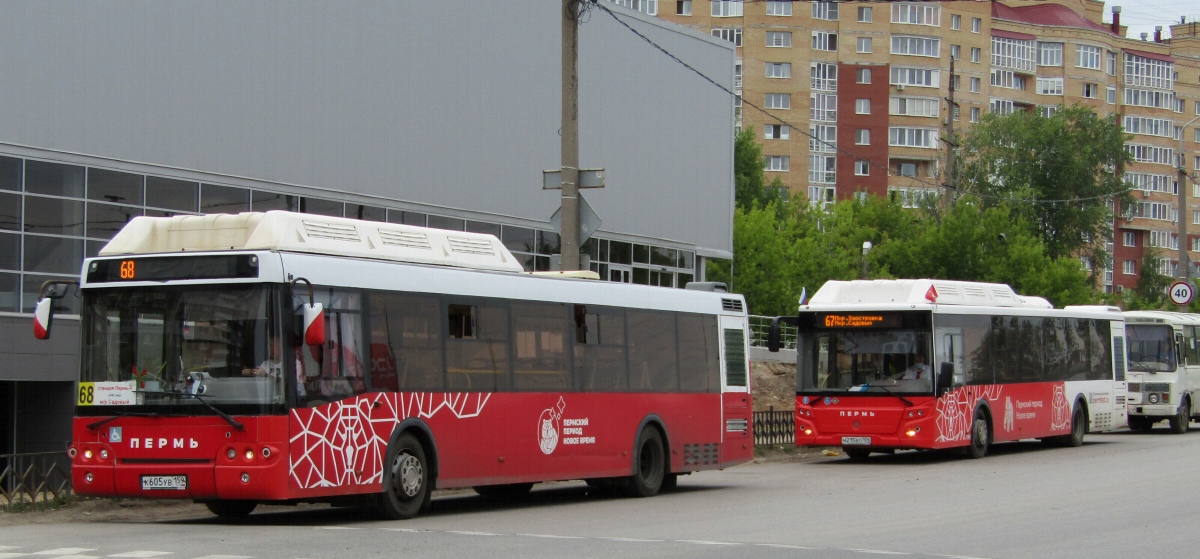 Perm region, LiAZ-5292.71 # К 605 УВ 159; Perm region, LiAZ-5292.67 (CNG) # Н 215 ВО 159