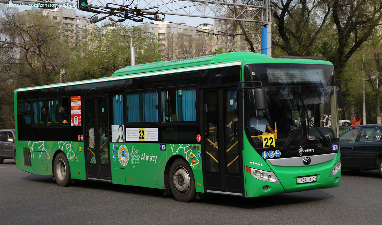 Алматы, Yutong ZK6118HGA № 1839