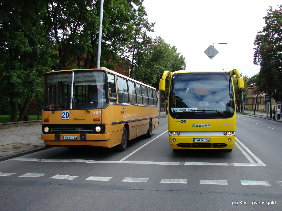 Литва, Ikarus 260.37 № 182; Литва, TEMSA Opalin 7.6 № 216