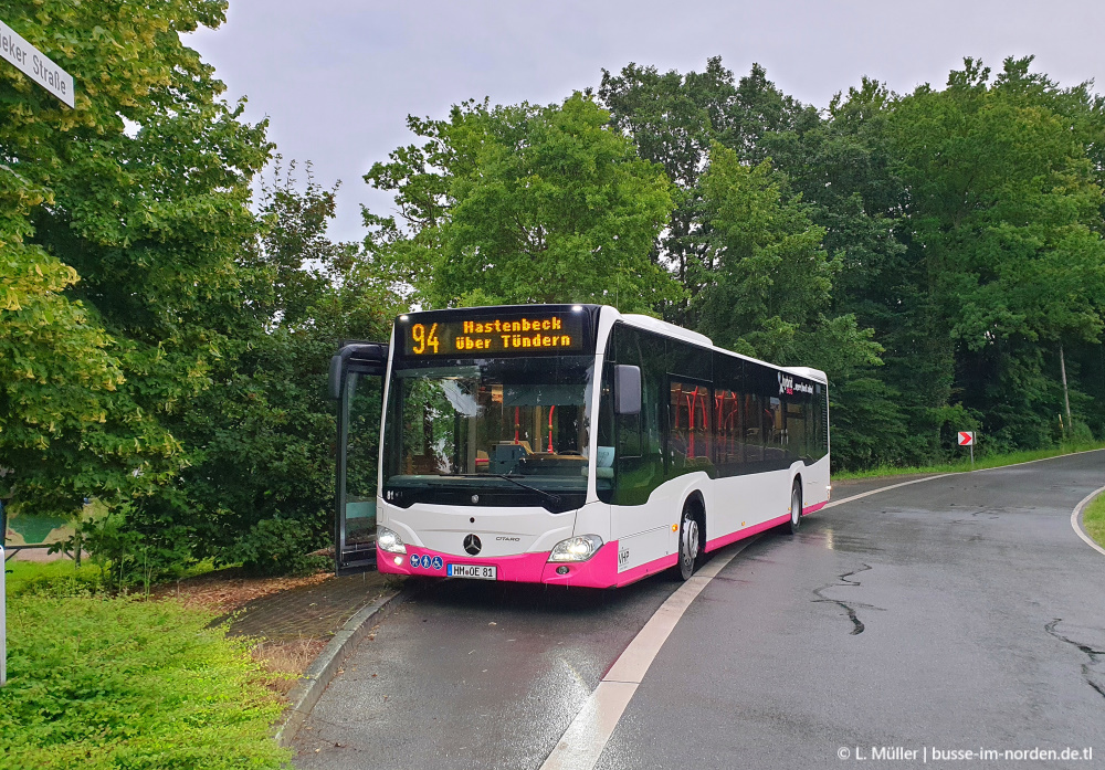 Нижняя Саксония, Mercedes-Benz Citaro C2 hybrid № 81