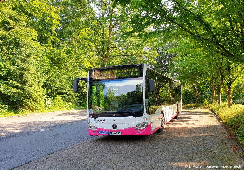 Нижняя Саксония, Mercedes-Benz Citaro C2 hybrid № 77