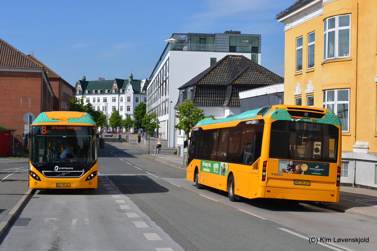 Дания, Volvo 7900 Hybrid № 8721; Дания, Volvo 7900 Hybrid № 8722
