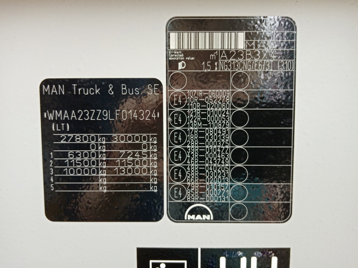 Литва, MAN A23 Lion's City G NG313 CNG № 4190