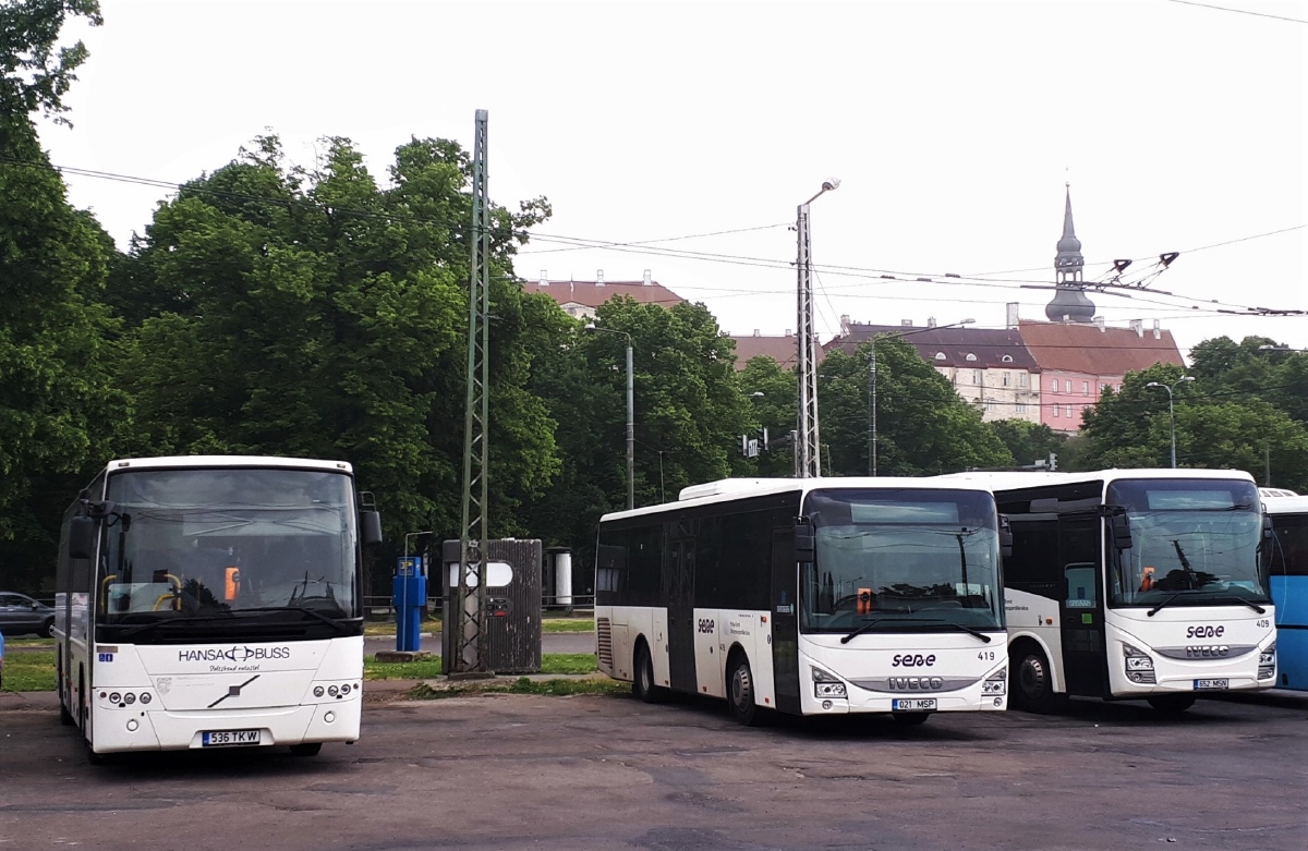 Estonsko, Volvo 8700 č. 536 TKW; Estonsko, IVECO Crossway LE Line 10.8M č. 419