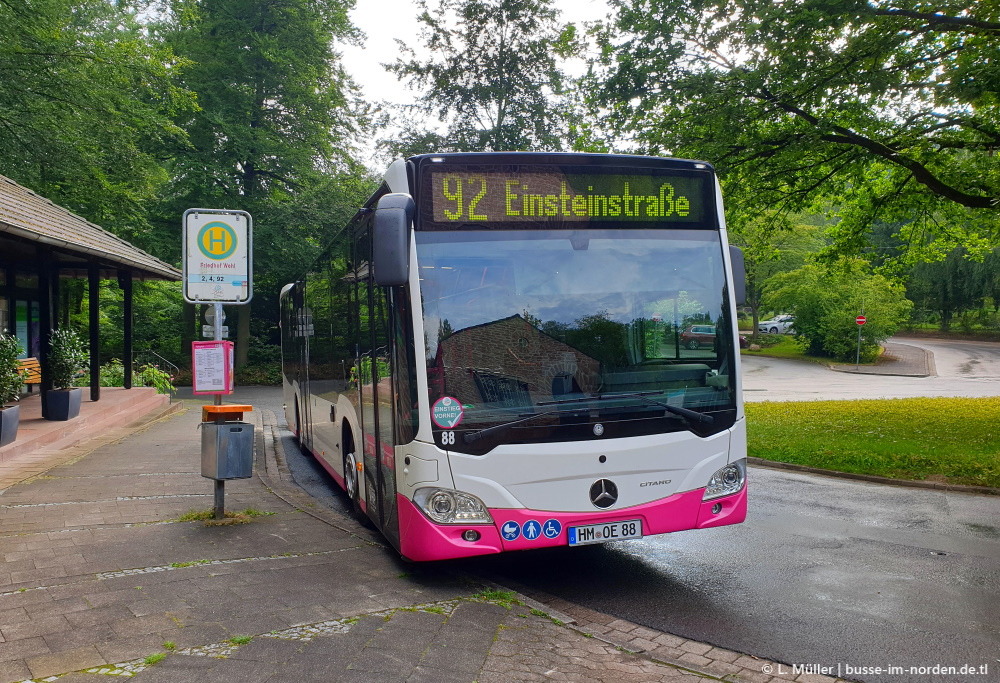 Нижняя Саксония, Mercedes-Benz Citaro C2 hybrid № 88