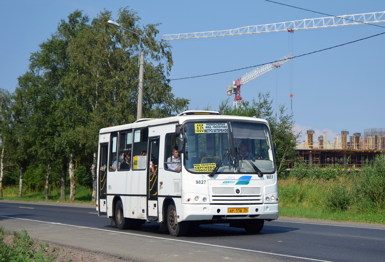 Санкт-Петербург, ПАЗ-320302-11 № 9827