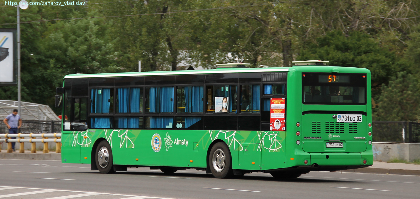 Алматы, Yutong ZK6118HGA № 731 LO 02