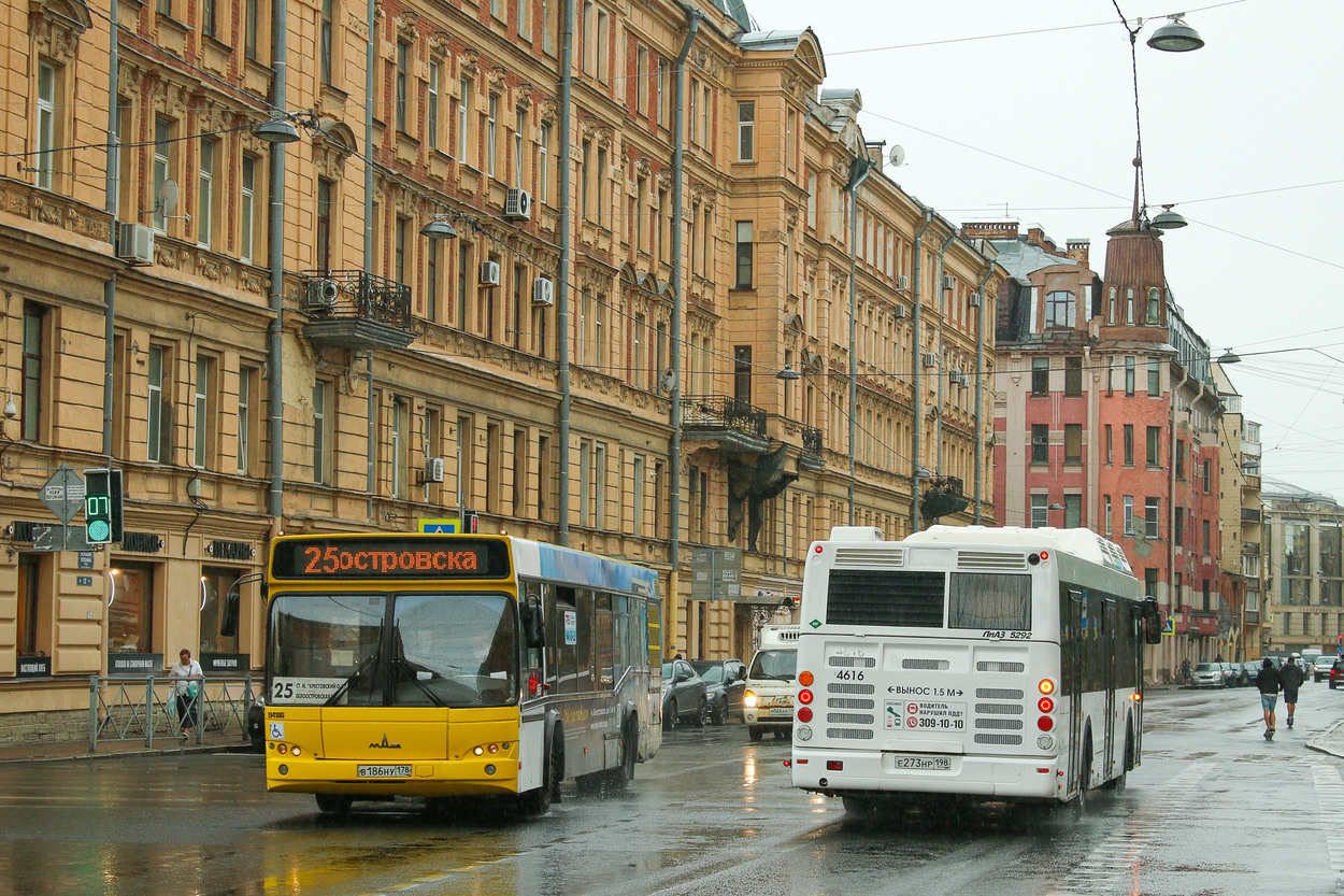 Санкт-Петербург, МАЗ-103.468 № В 186 НУ 178; Санкт-Петербург, ЛиАЗ-5292.67 (CNG) № 4616