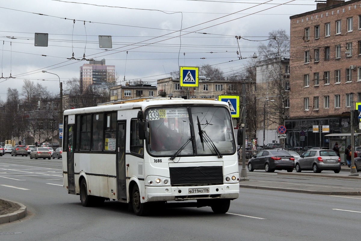 Санкт-Петербург, ПАЗ-320412-05 № 7686