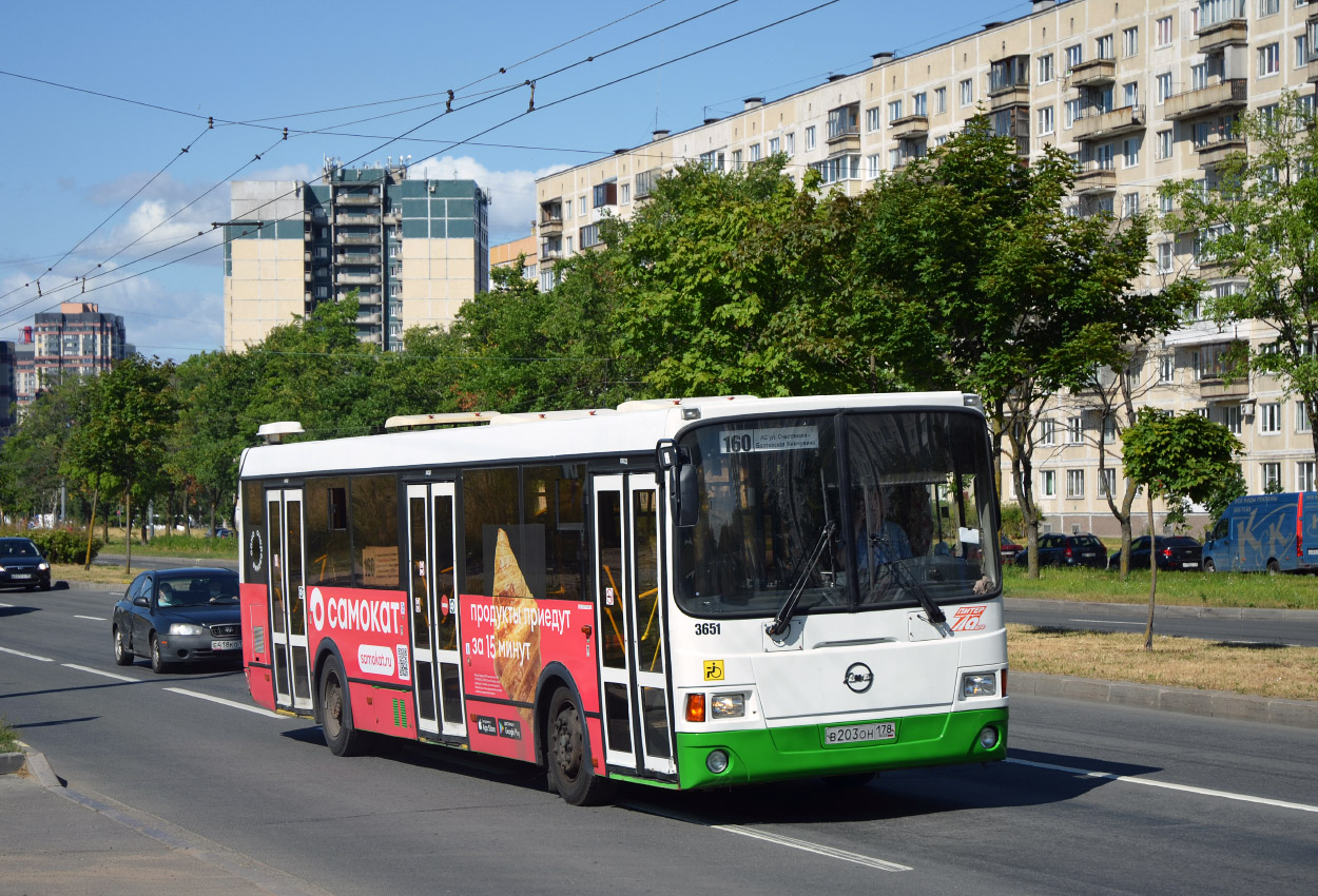 Санкт-Петербург, ЛиАЗ-5293.60 № 3651