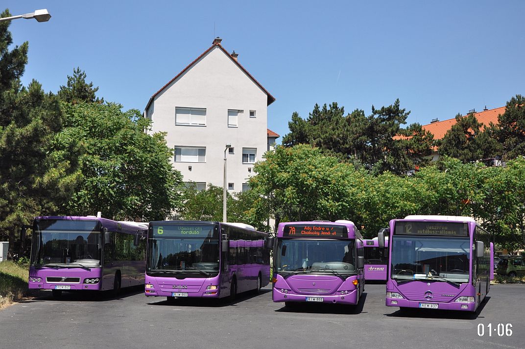 Венгрия, Volvo 7700 № REM-840; Венгрия, MAN A21 Lion's City NL313 № RIW-860; Венгрия, Scania OmniCity II № RIW-866; Венгрия, Mercedes-Benz O530 Citaro № REM-837