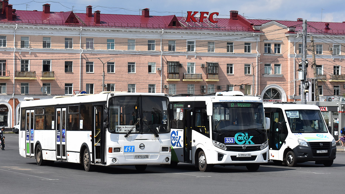 Omsk region, LiAZ-5256.53 # 451; Omsk region — Bus stops