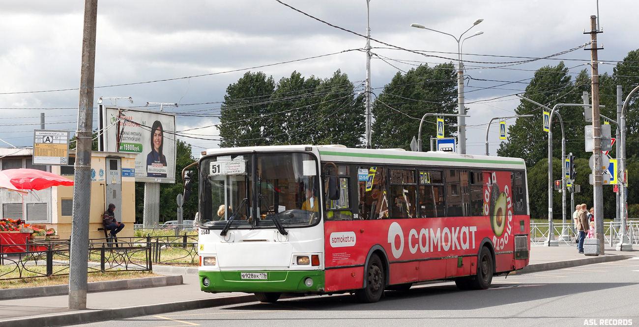 Санкт-Петербург, ЛиАЗ-5293.53 № 3540