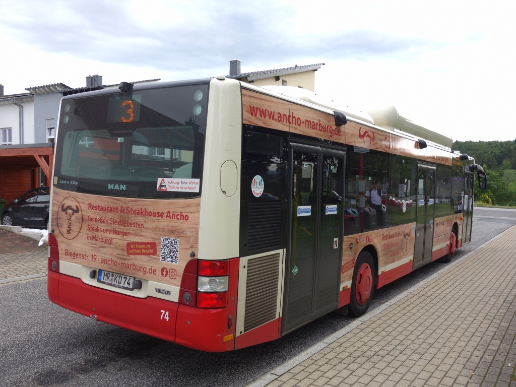 Гессен, MAN A21 Lion's City NL313 CNG № 74