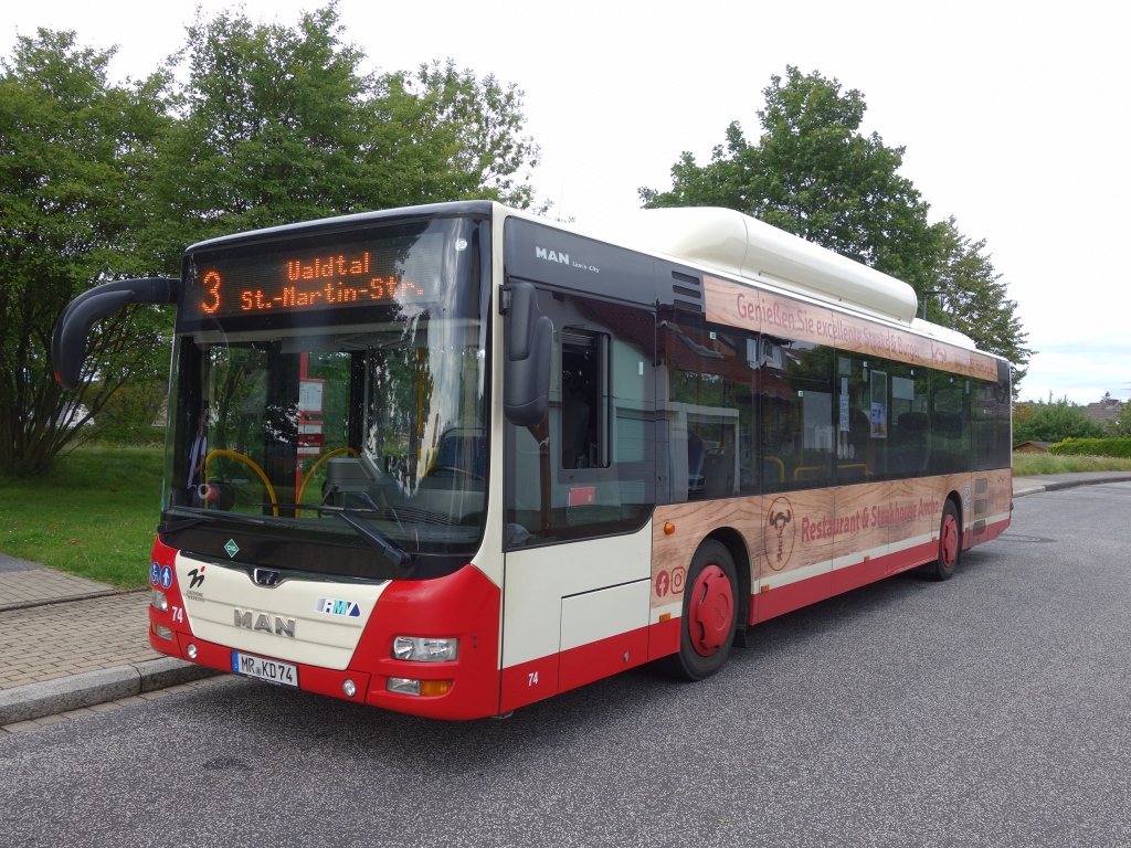 Гессен, MAN A21 Lion's City NL313 CNG № 74