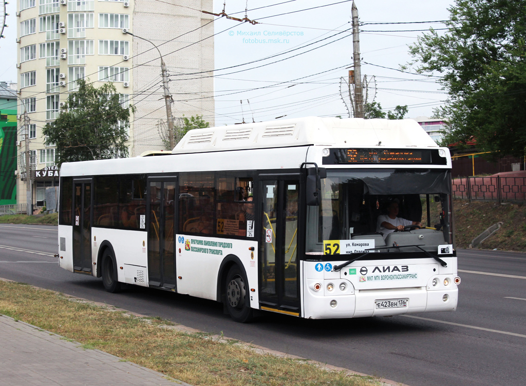 Воронежская область, ЛиАЗ-5292.67 (CNG) № Е 423 ВН 136