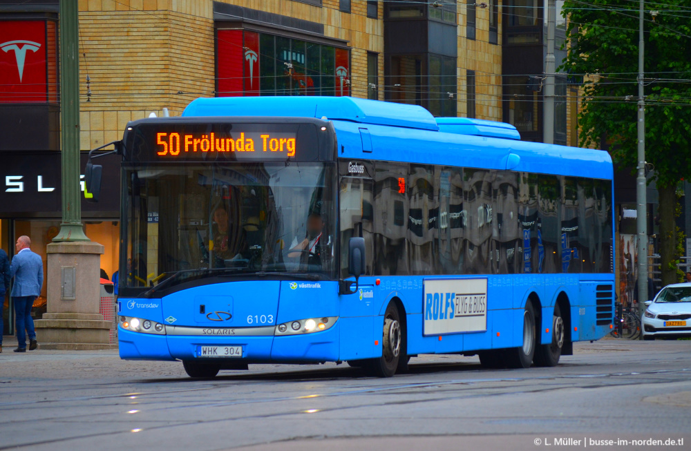 Швеция, Solaris Urbino III 15 LE CNG № 6103