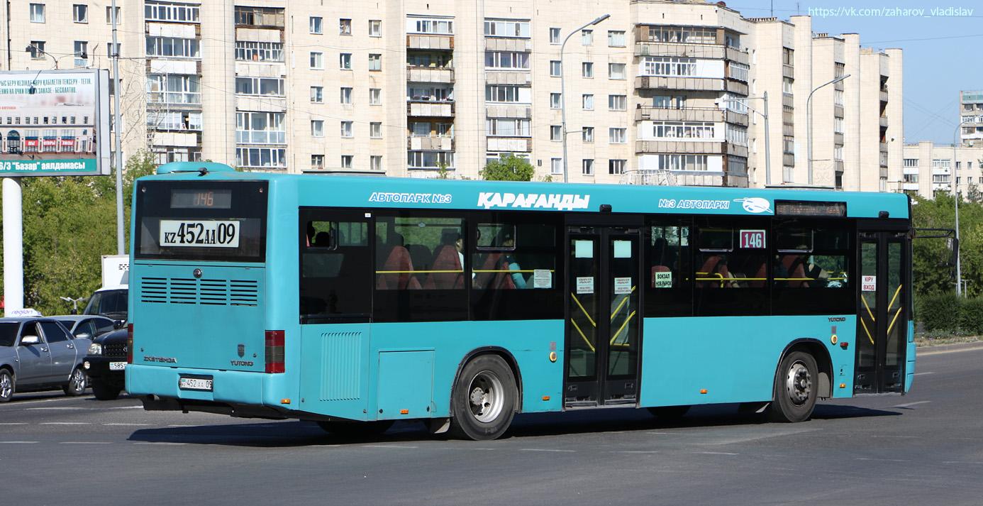 Карагандзінская вобласць, Yutong ZK6118HGA № 452 AA 09