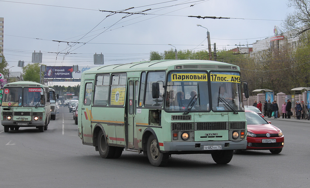 Челябинская область, ПАЗ-32053 № Х 482 ХХ 74