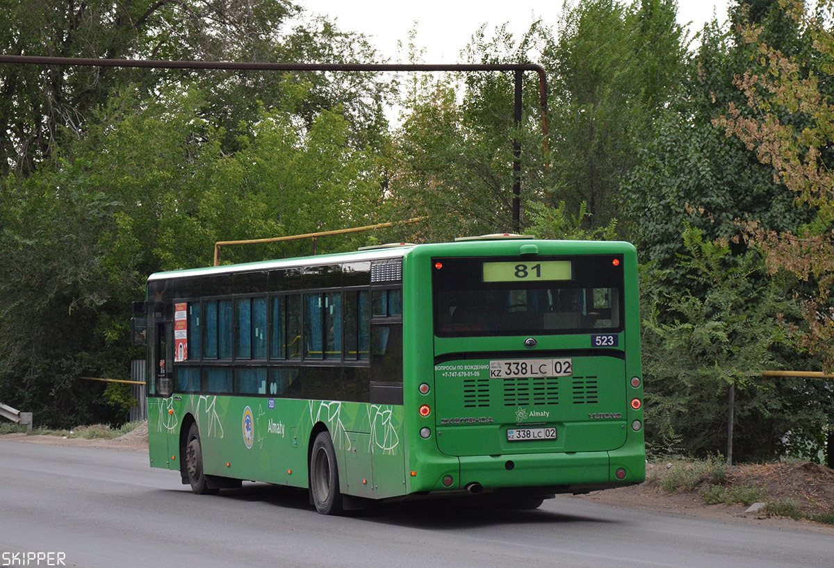 Алматы, Yutong ZK6118HGA № 523