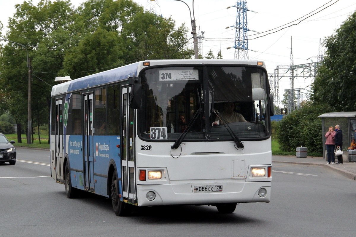 Санкт-Петербург, ЛиАЗ-5293.60 № 3820