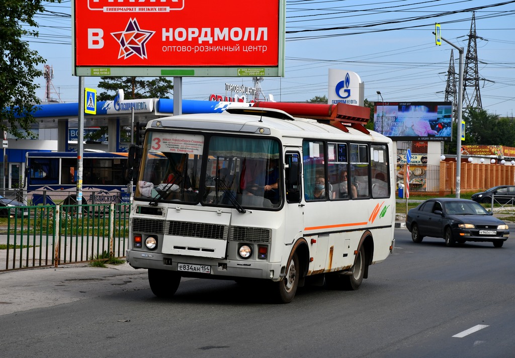 Новосибирская область, ПАЗ-32054 № Е 834 АН 154