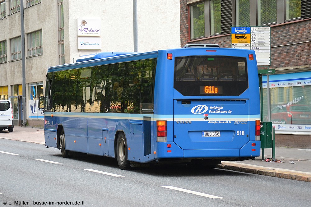 Финляндия, Volvo 8700LE № 918