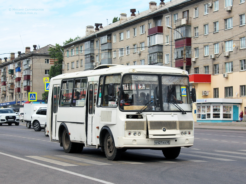 Липецкая область, ПАЗ-32054 № Н 421 ХХ 48