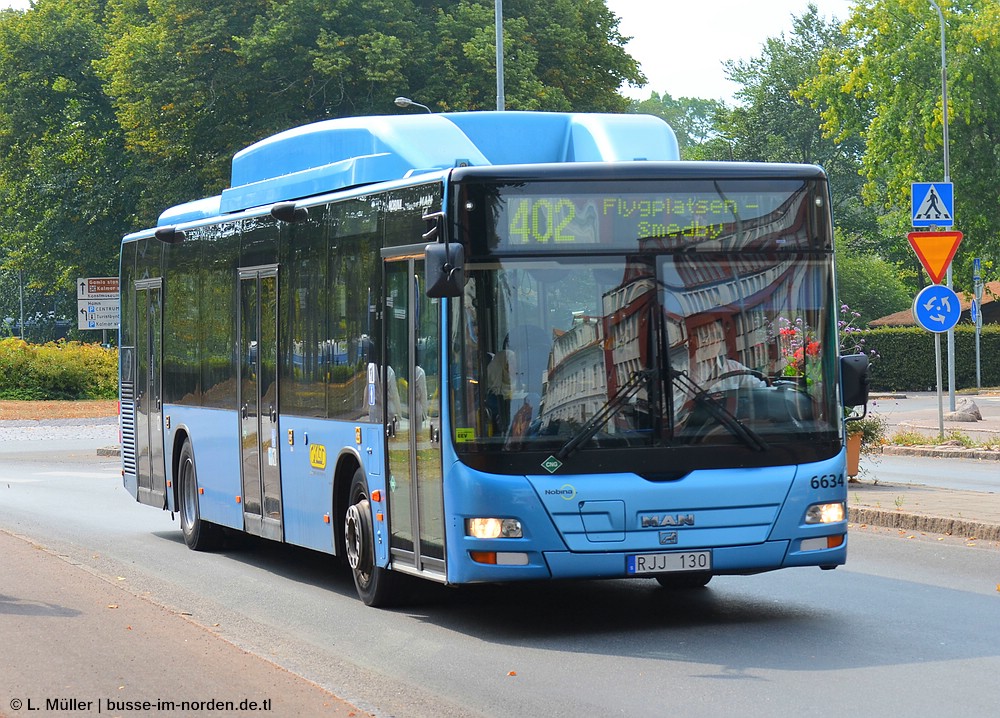 Швеция, MAN A21 Lion's City NL313 CNG № 6634