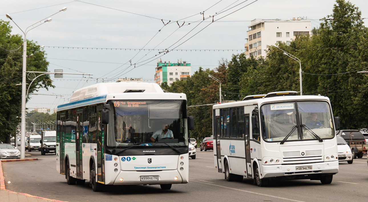Башкортостан, НефАЗ-5299-30-56 № 6241; Башкортостан, ПАЗ-320412-10 № Р 881 МЕ 102