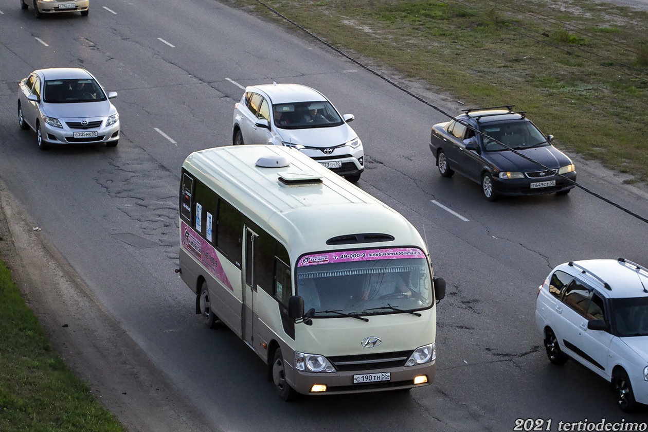 Омская область, Hyundai County Deluxe № С 190 ТН 55