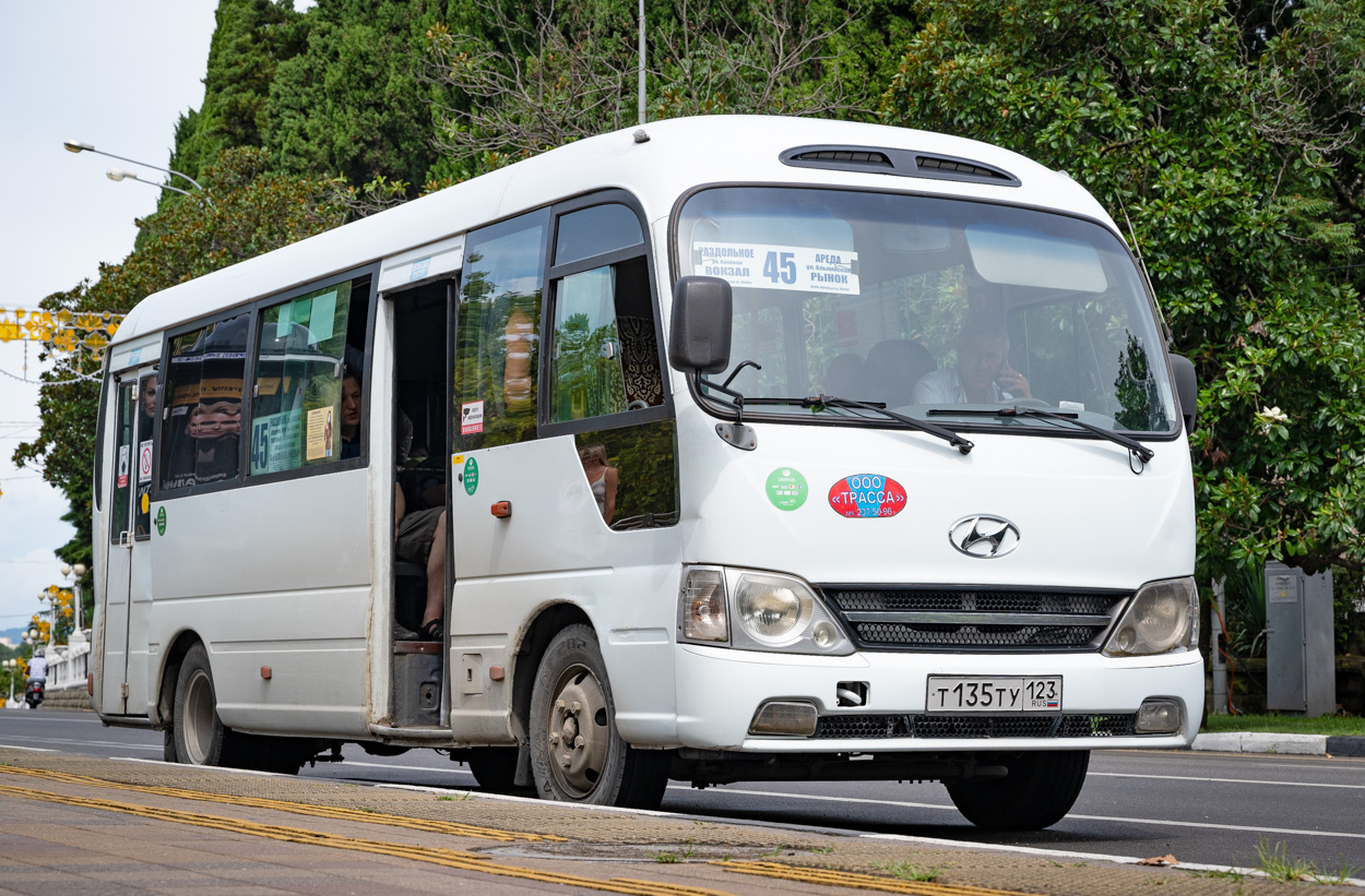 Краснодарский край, Hyundai County Kuzbass № Т 135 ТУ 123