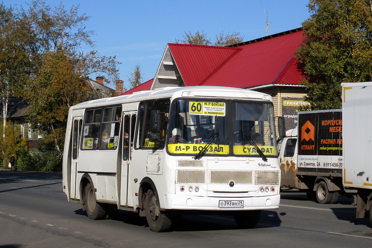 Архангельская область, ПАЗ-32054 № О 393 ВН 29